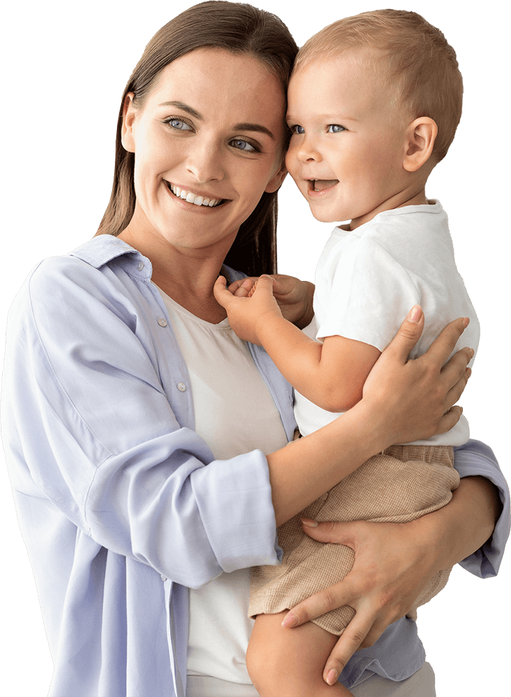 happy beautiful young mother cuddling her adorable 8BCSFAL 2