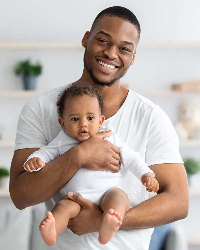 happy fatherhood handsome young african american Q36EAYR
